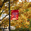 Temple "T" Flag on campus in the Fall